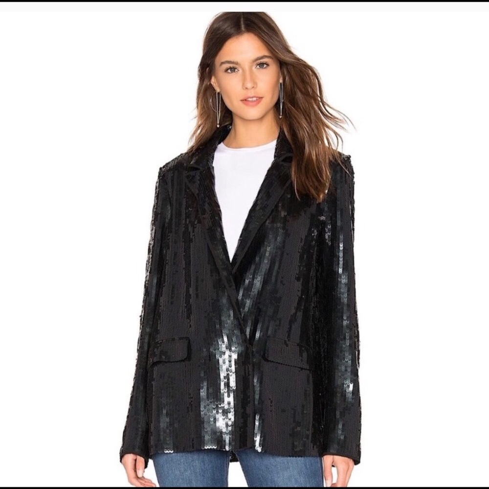 Joie Black Sequin Blazer